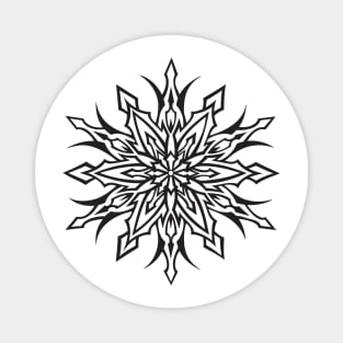 SYM STAR-TRIBAL- SNOWFLAKE DESIGN- BLACK Magnet